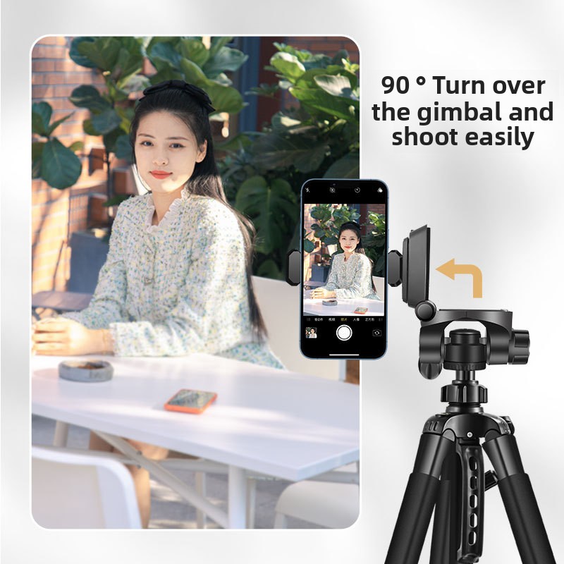 Photography Lighting Position - ขาตั้งกล้องโทรศัพท์ 1.4 เมตร สำหรับถ่ายภาพแบบตำแหน่งเดียวหรือสามตำแหน่ง พร้อมตัวเลือกแสงสำหรับการถ่ายวิดีโอสดและการถ่ายภาพ