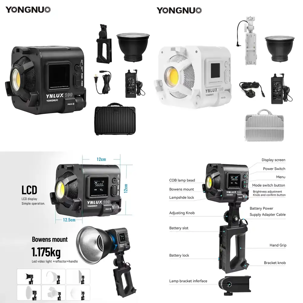 Lighting In Photography - ไฟวิดีโอ LED แบบพกพา YONGNUO YNLUX100 100W