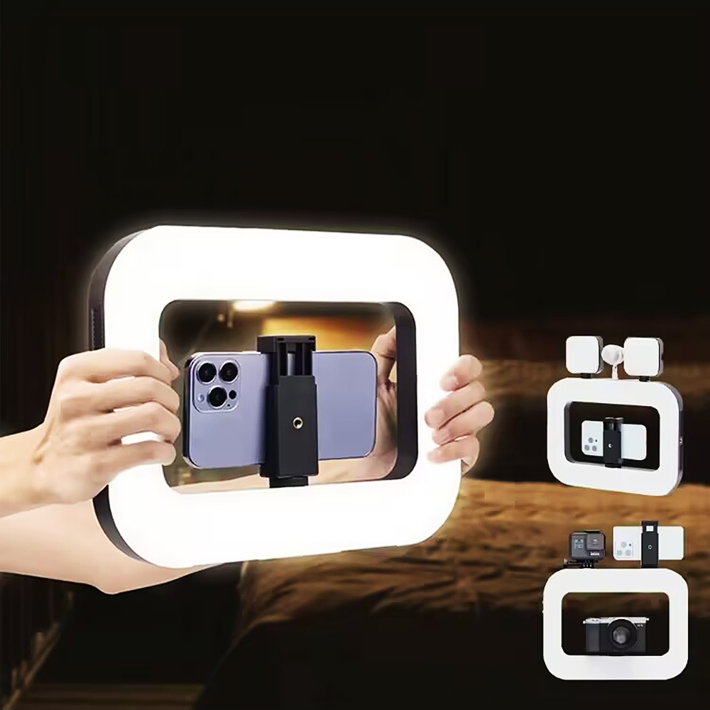 Photography Artificial Lighting - ไฟวงแหวน LED พกพาแบบชาร์จได้ Roreta สำหรับถ่ายทอดสด ถ่ายภาพ