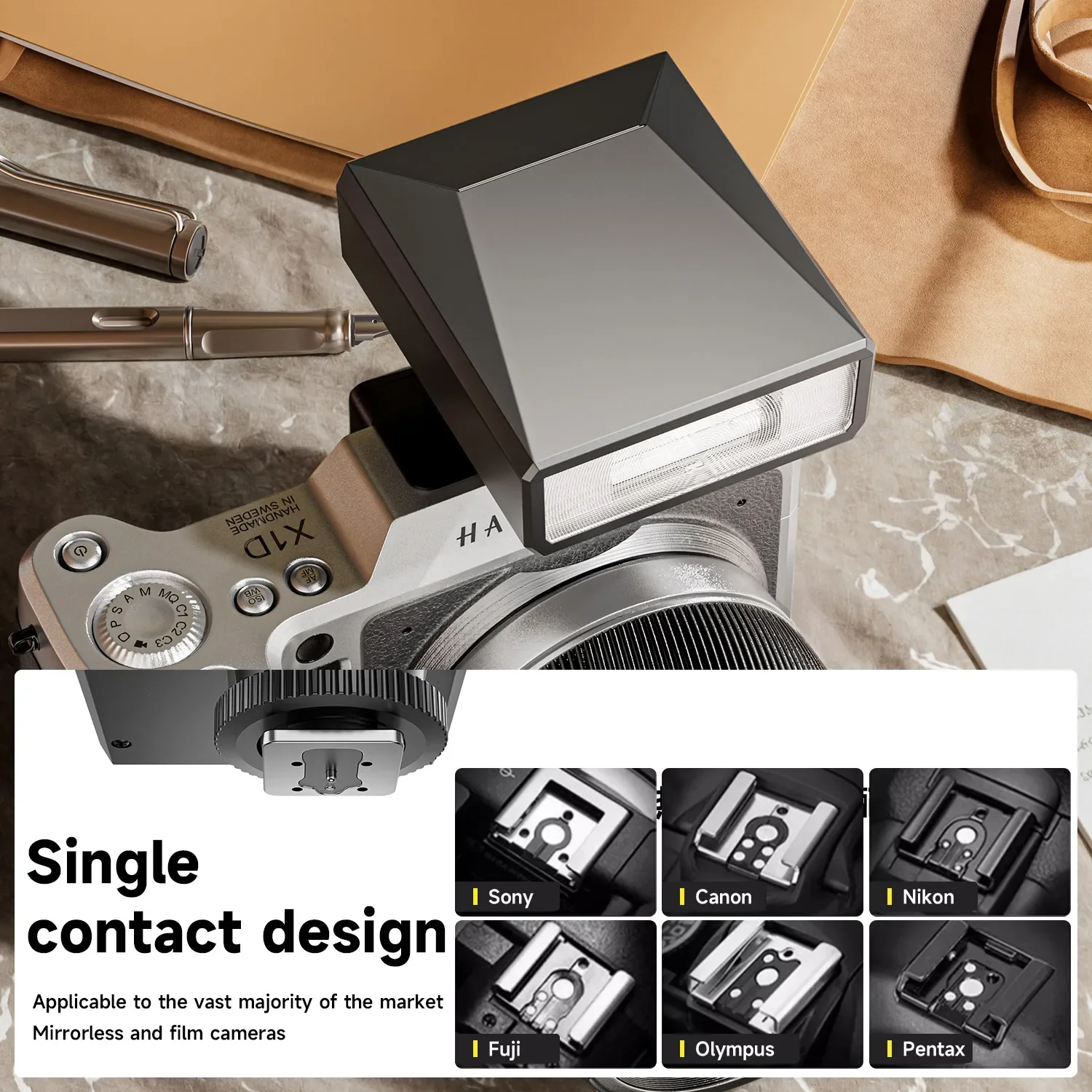 Vintage Photography Lighting - Vintage mini flash microsingle กล้องหลังคาภายนอกรองเท้าร้อนสําหรับ Sony