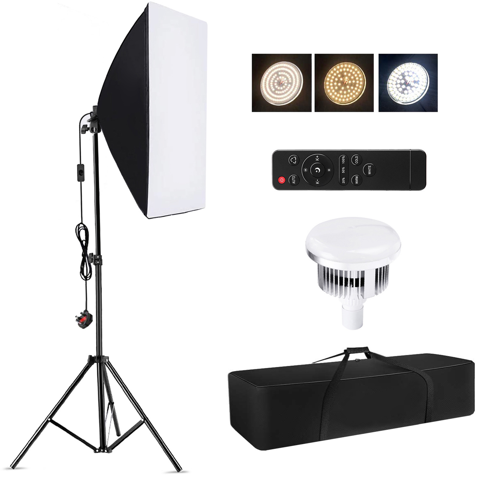 Photography Lighting Kits - ชุดไฟถ่ายภาพ Camnoon Studio พร้อมซอฟท์บ็อกซ์ ชุดไฟ LED