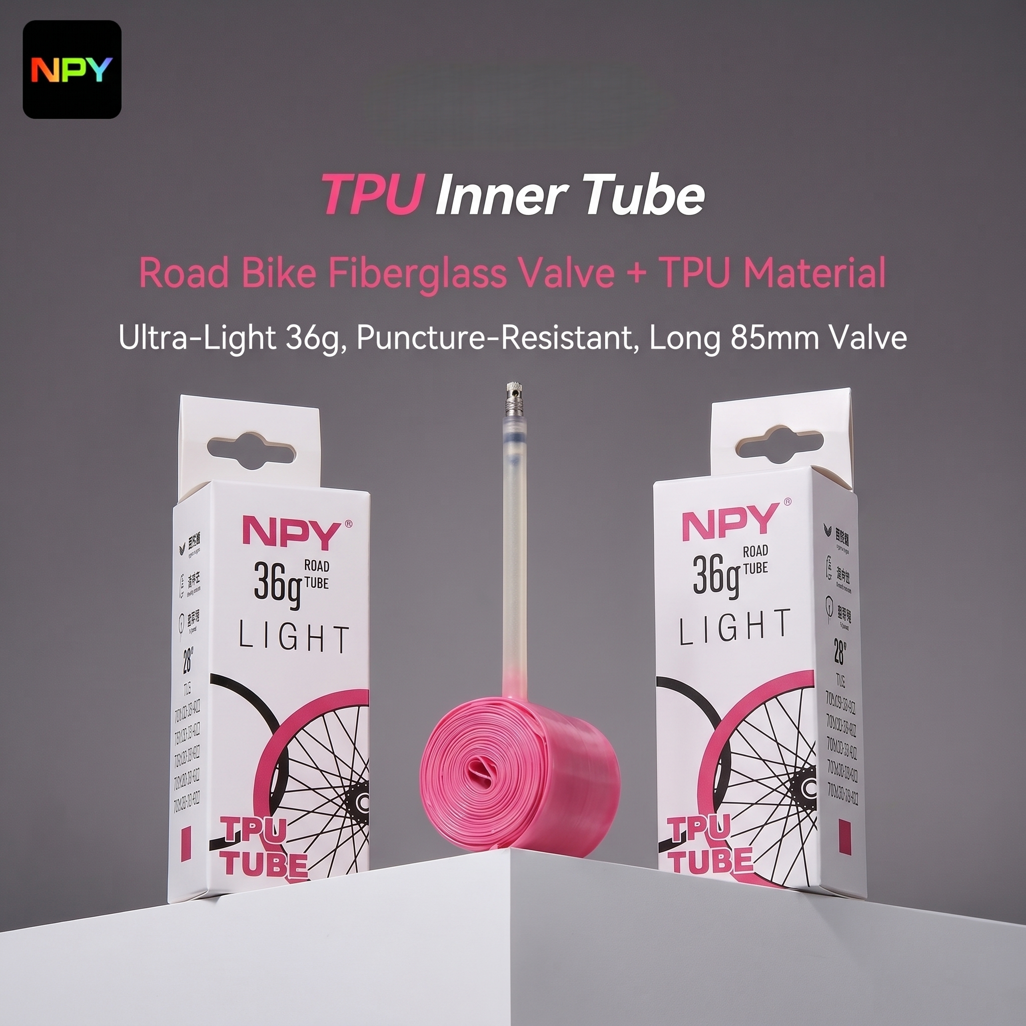 Photography Lighting Indoor - ยางในจักรยานเสือหมอบ NPY Ultralight น้ำหนัก 36 กรัม