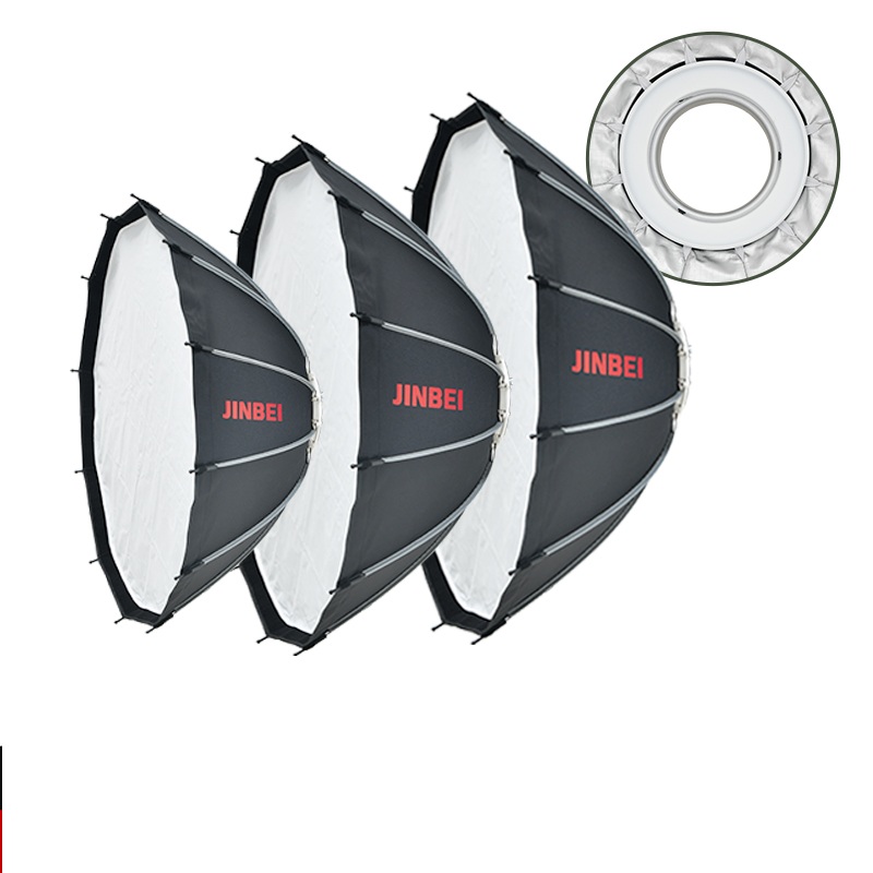 Lighting In Photography - ชุดไฟสตูดิโอ JINBEI 65 แบบพับเก็บได้รวดเร็ว พร้อมขาตั้ง Bowens