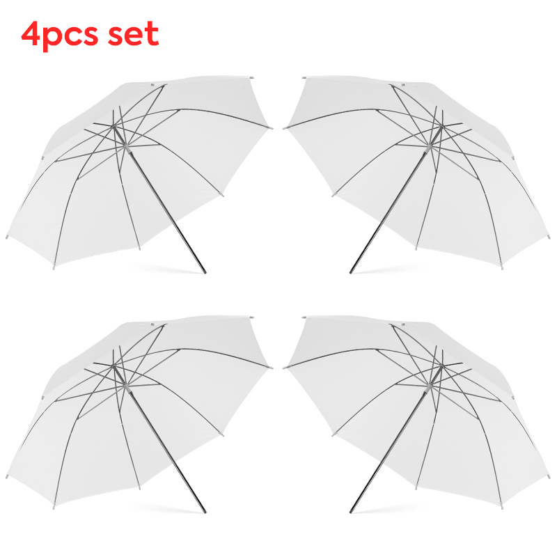 Photography Lighting Set - ร่มกระจายแสงสีขาวใสขนาด 76 * 80 ซม. X4