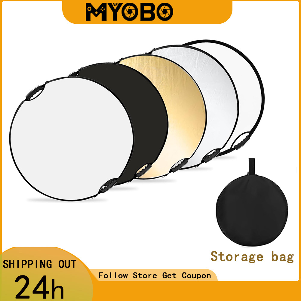 Photography Lightning - แผ่นสะท้อนแสง MYOBO สำหรับถ่ายภาพ แบบพับได้ พร้อมกระเป๋าหิ้ว 5