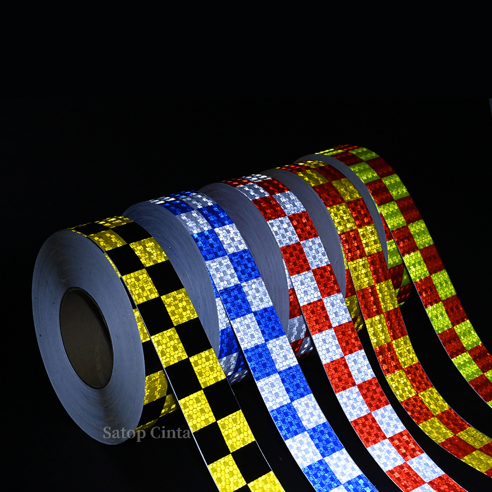 Photography Lighting Grid - 2 ''กันน้ําตารางสะท้อนแสงเทปสีขาว-สีแดงเรืองแสง-สีแดงคําเตือน Strip Reflector ป้องกันสติกเกอร์ความปลอดภัย 25M