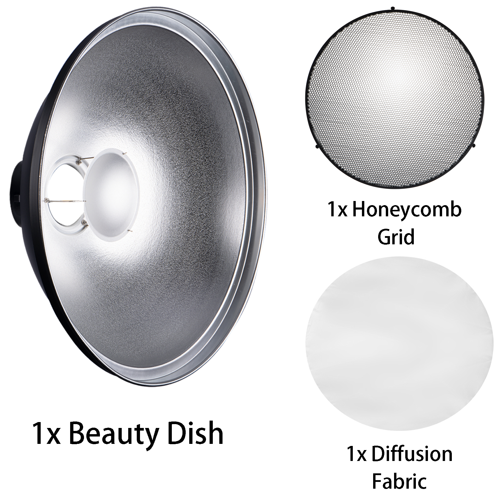 Photography Lighting Grid - Selens Reflector ความงามจาน 30/42/55 ซม.ตารางรังผึ้ง +