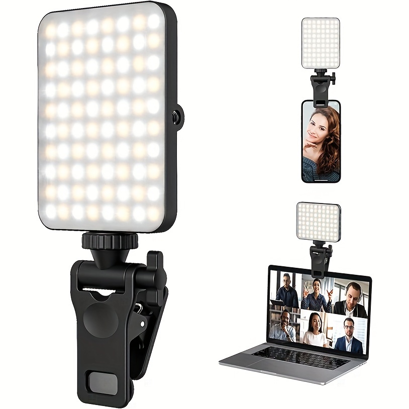 Photography Lighting Indoor - 1 ชิ้นแม่เหล็กแบบชาร์จไฟได้ LED Selfie Light, 3