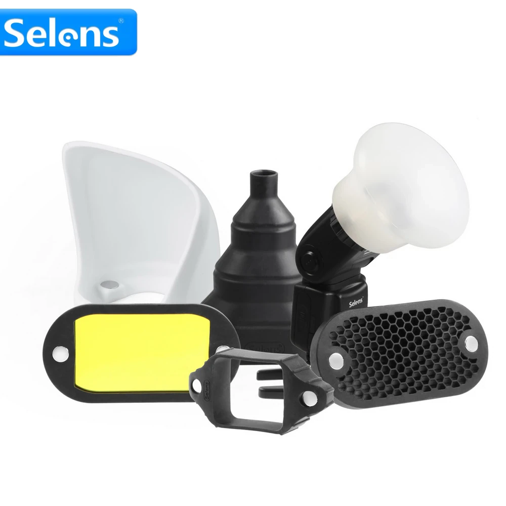 Snoot Flash Modifier - Selens TOP Flash Magnetic อุปกรณ์เสริม7สีเจลกรอง honeycomb