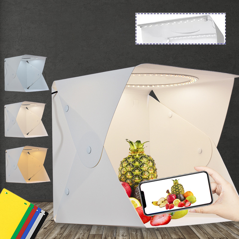 Softbox Portable Strip - Mini พับ Photo Booth Softbox โคมไฟ