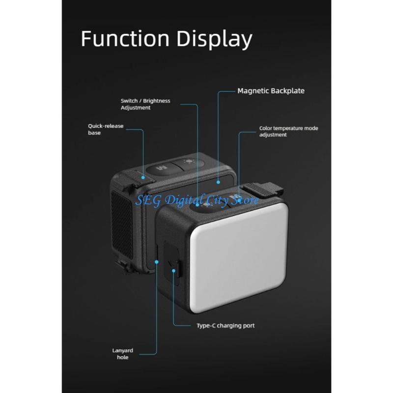 Photography Lighting Reference - U75B คลิปบนกล้องแม่เหล็กเติมแสงแบบพกพาการออกแบบปรับแสงนุ่มนวล