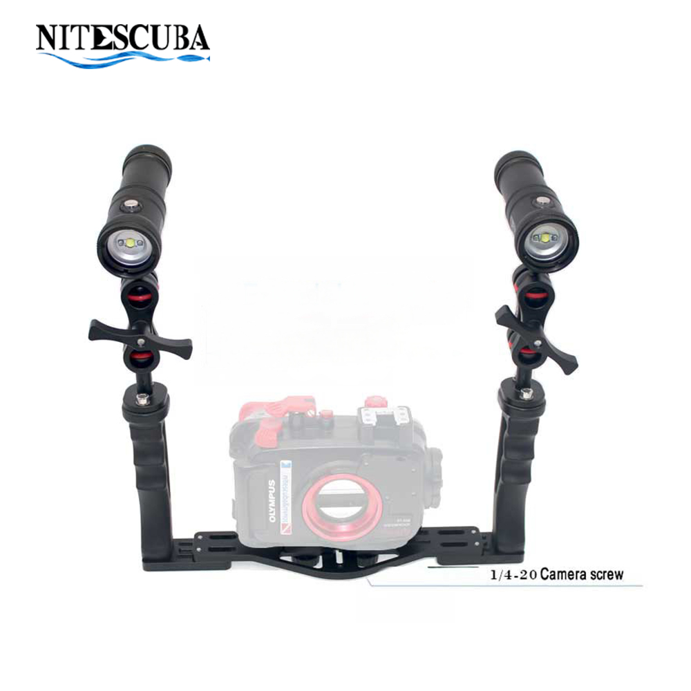 Photography Lighting Set - ชุดถ่ายภาพใต้น้ำ Nitescuba พร้อมถาดรองรับ ชุดคอมโบ ไฟวิดีโอ 2000