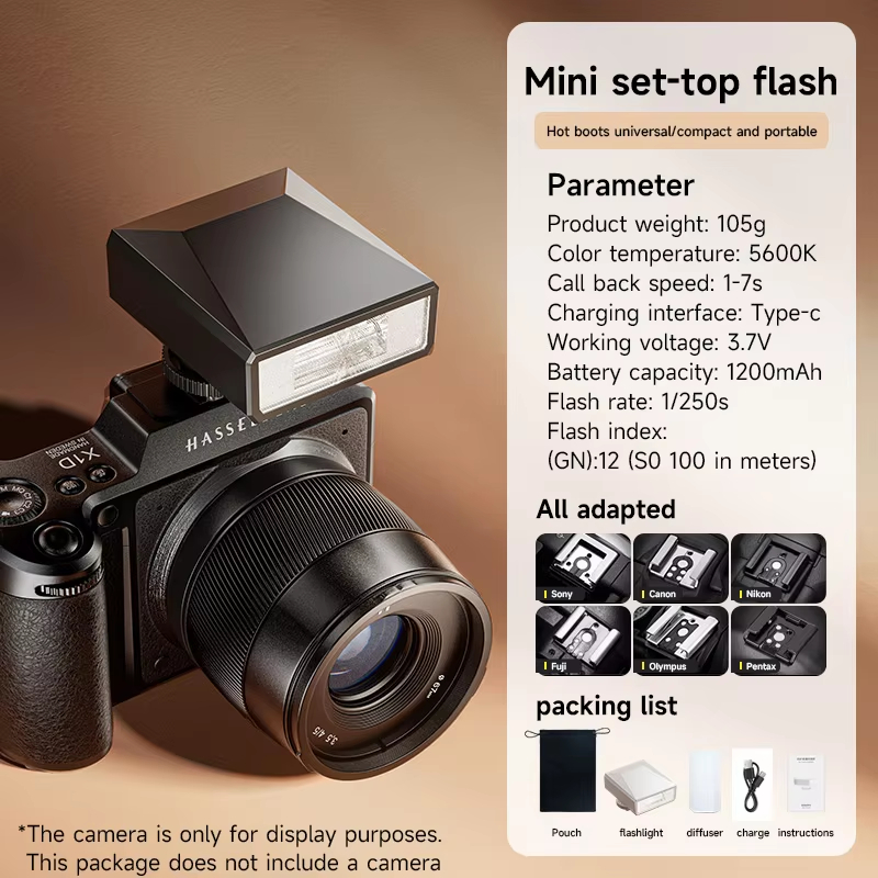 Vintage Photography Lighting - Vintage mini flash microsingle กล้องหลังคาภายนอกรองเท้าร้อนสําหรับ Sony