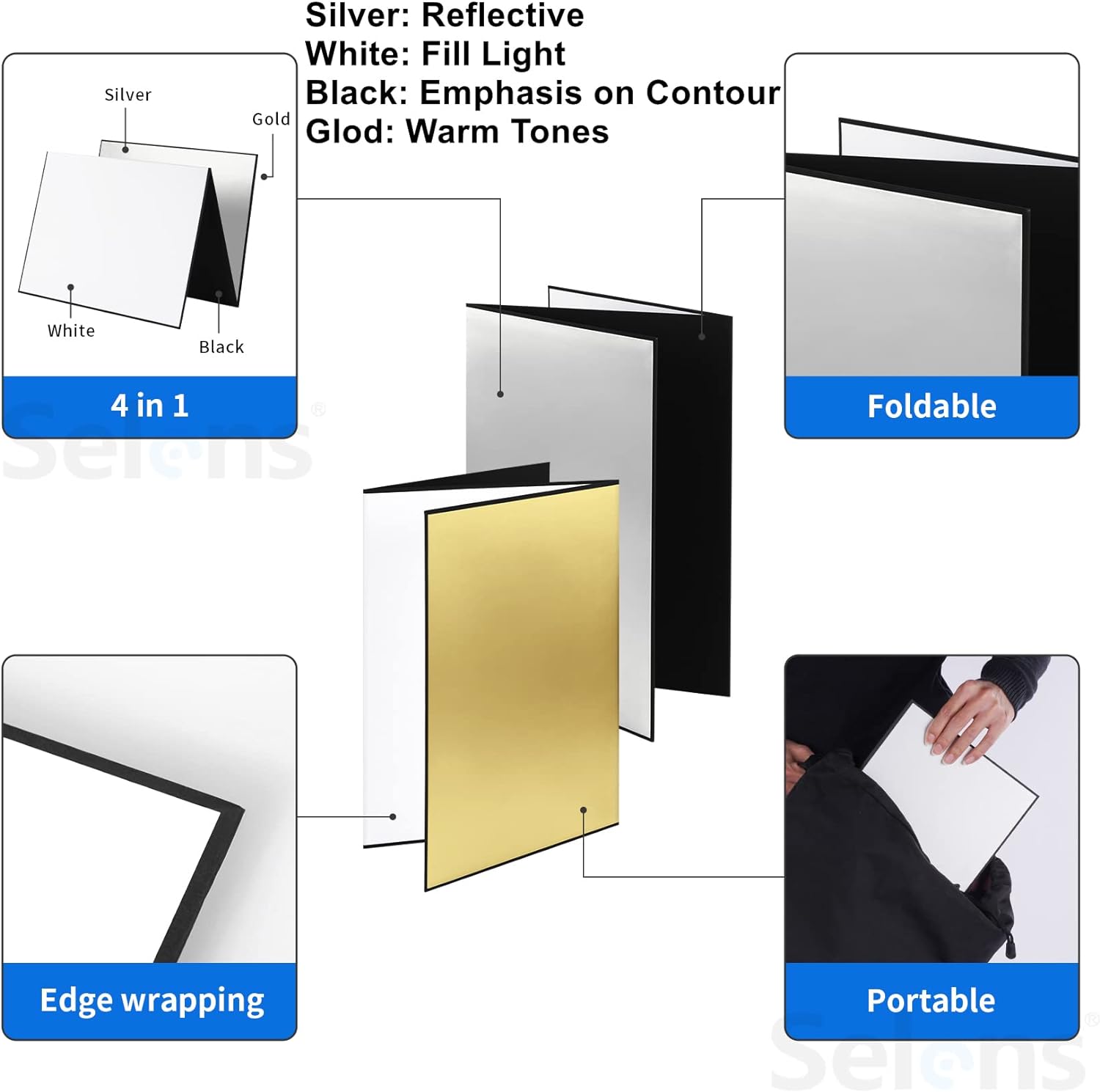 Selens แผ่นสะท้อนแสงสำหรับถ่าย - Lighting In Photography Book บทวิจารณ์และราคา
