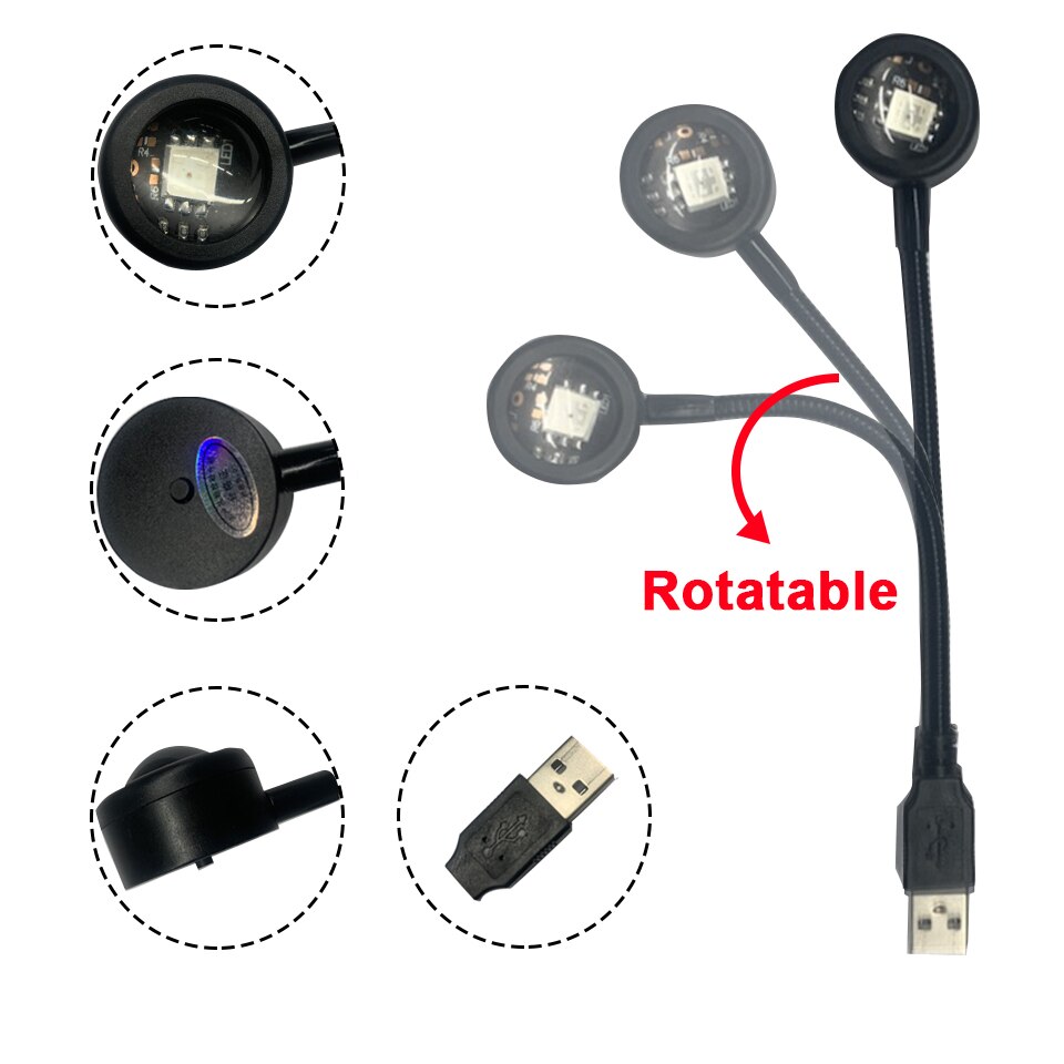 โคมไฟ USB ไล่เฉดสีสันสดใส ตกแต - Photography Lightning บทวิจารณ์และราคา