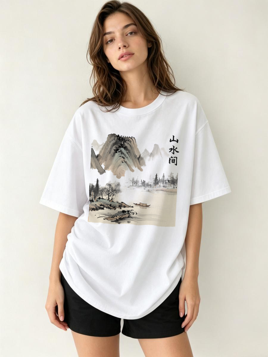 เสื้อยืดผ้าฝ้ายเนื้อบางเบา ลาย - Photography Lighting Director บทวิจารณ์และราคา