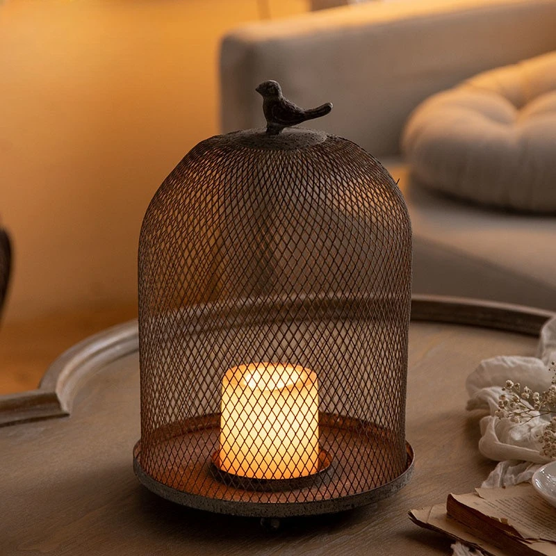Vintage Iron Birdcage เชิงเทีย - Vintage Photography Lighting บทวิจารณ์และราคา