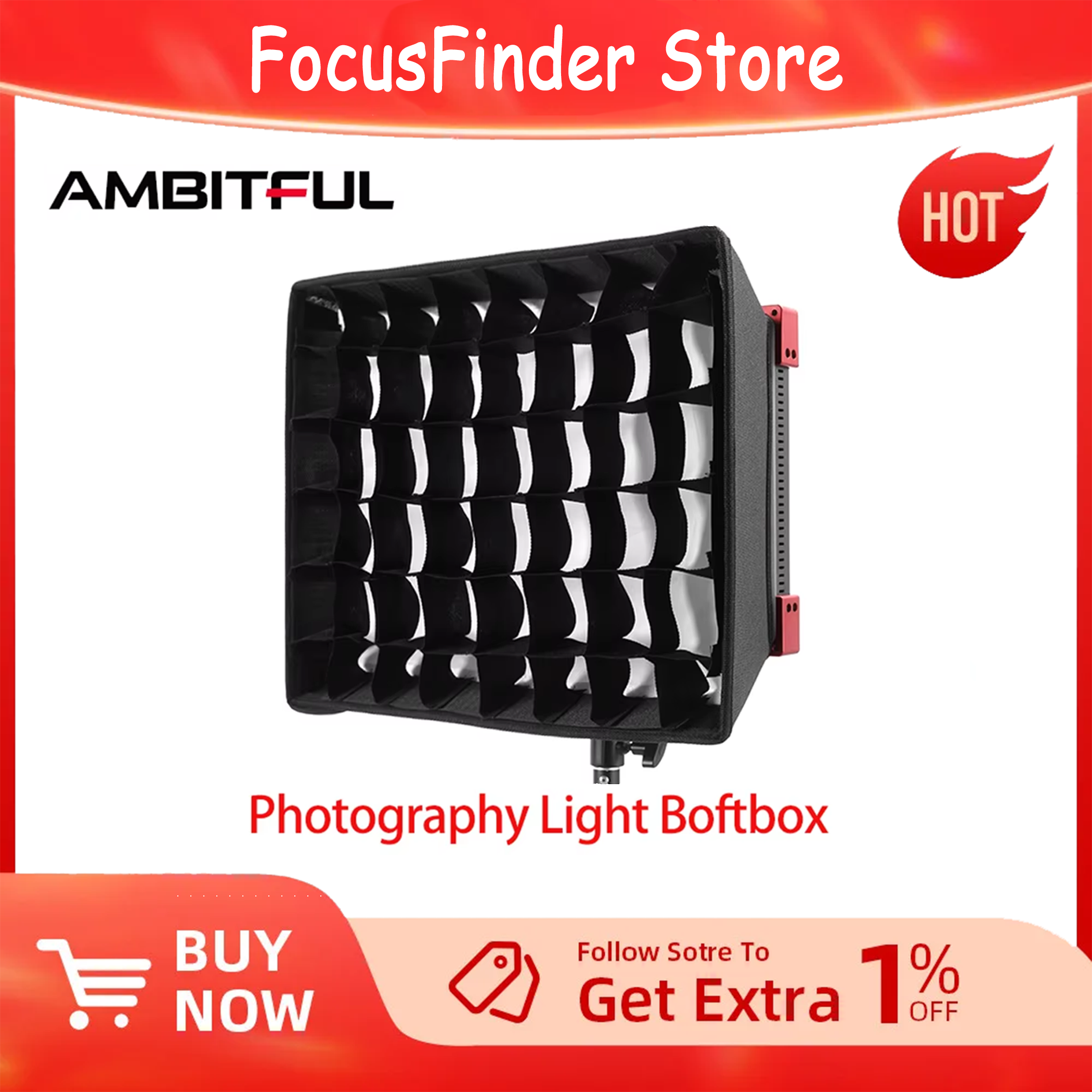 AMBITFUL LEDP60C ซอฟต์บ็อกซ์แบ - Photography Lighting Grid บทวิจารณ์และราคา