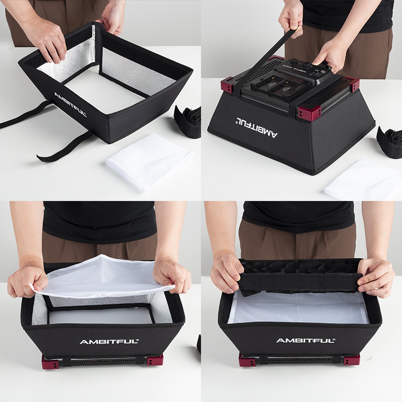 AMBITFUL LEDP60C ซอฟต์บ็อกซ์แบ - Photography Lighting Grid บทวิจารณ์และราคา