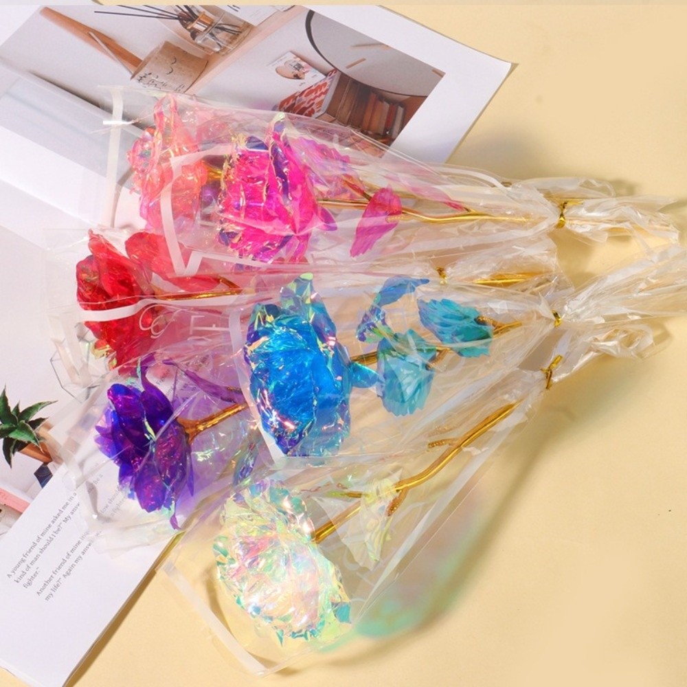ดอกกุหลาบฟอยล์สีทองเรืองแสง ไฟ - Photography Artificial Lighting บทวิจารณ์และราคา