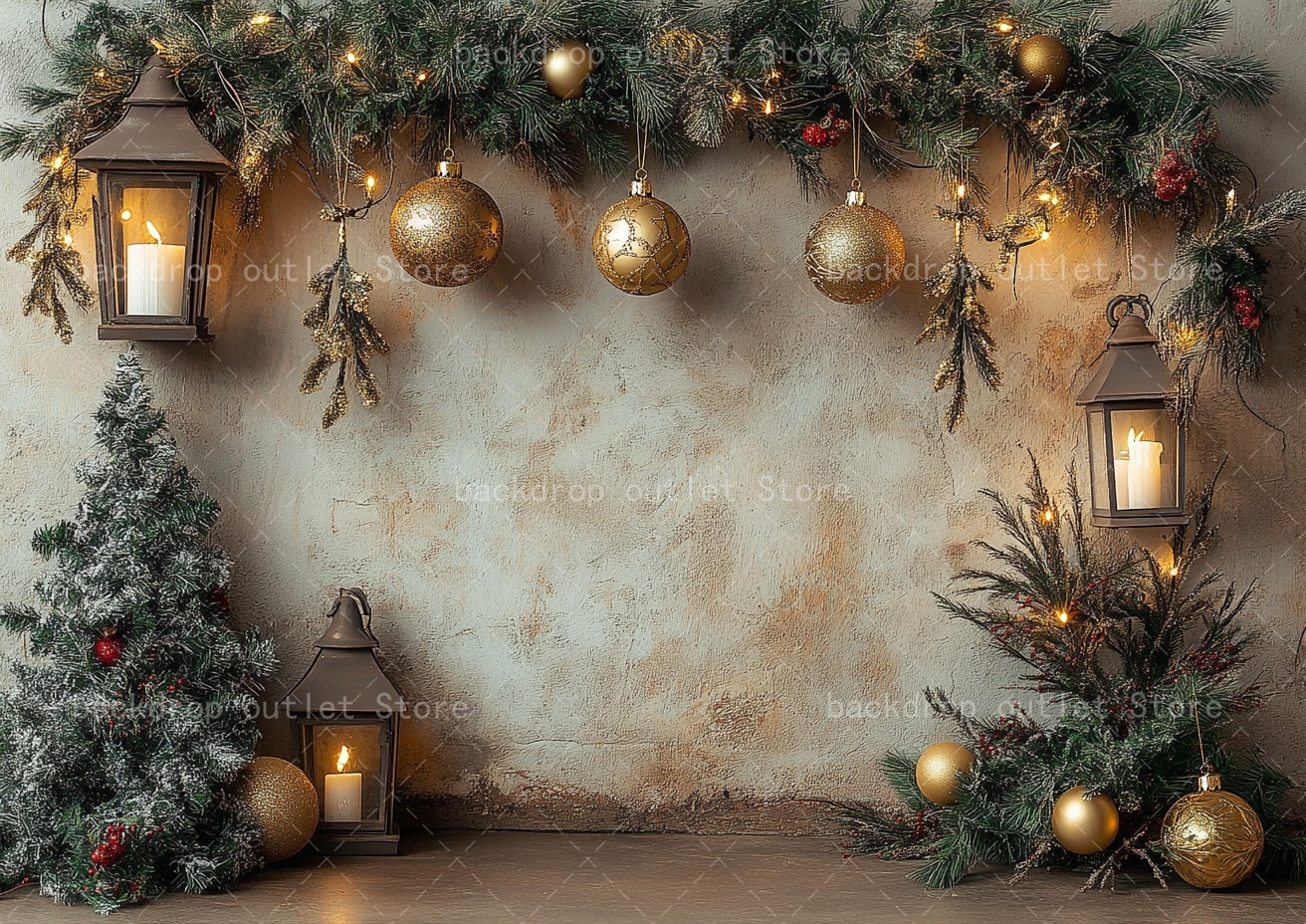 ฉากหลังถ่ายภาพคริสต์มาสสไตล์วิ - Vintage Photography Lighting บทวิจารณ์และราคา