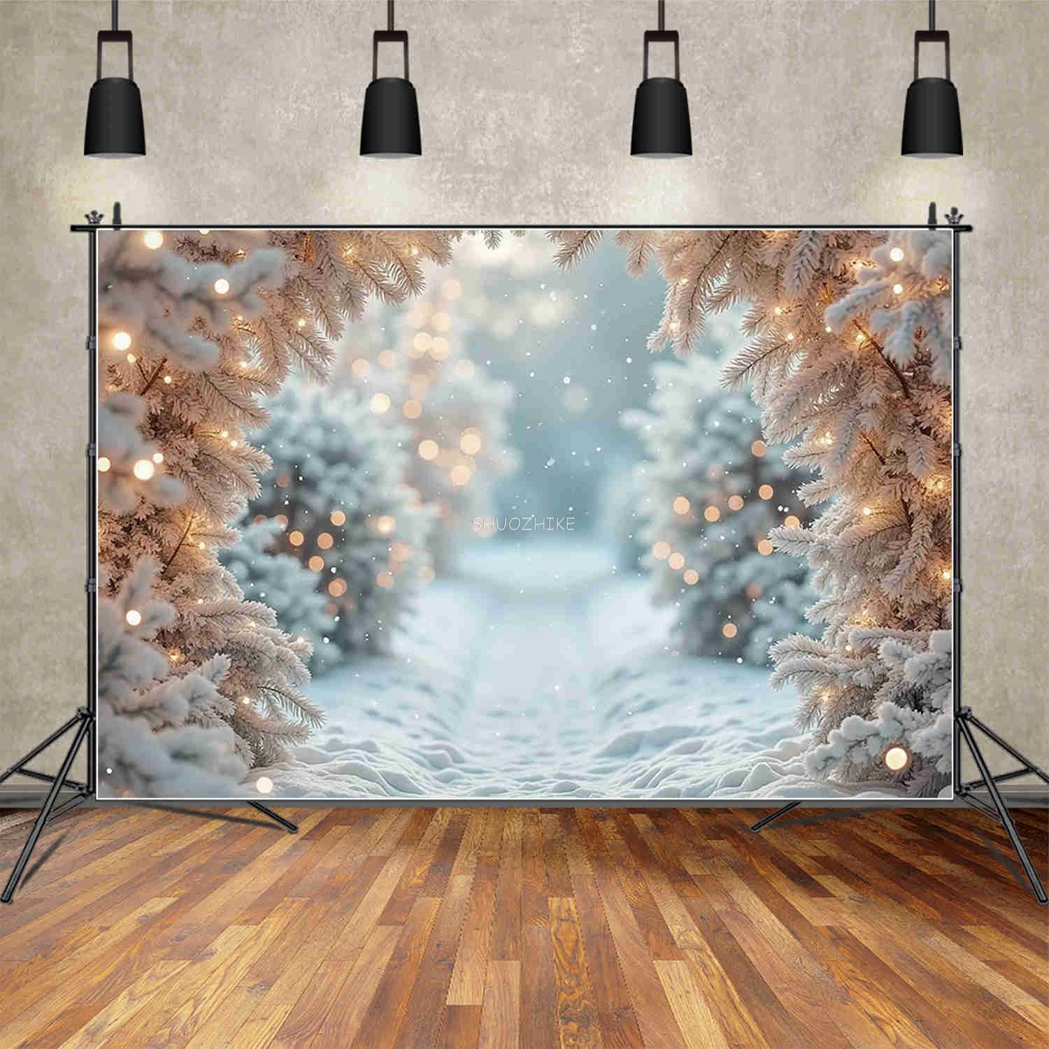 หิมะคริสต์มาสไฟสีขาว Bokeh ฉาก - Photography Lighting White Background บทวิจารณ์และราคา