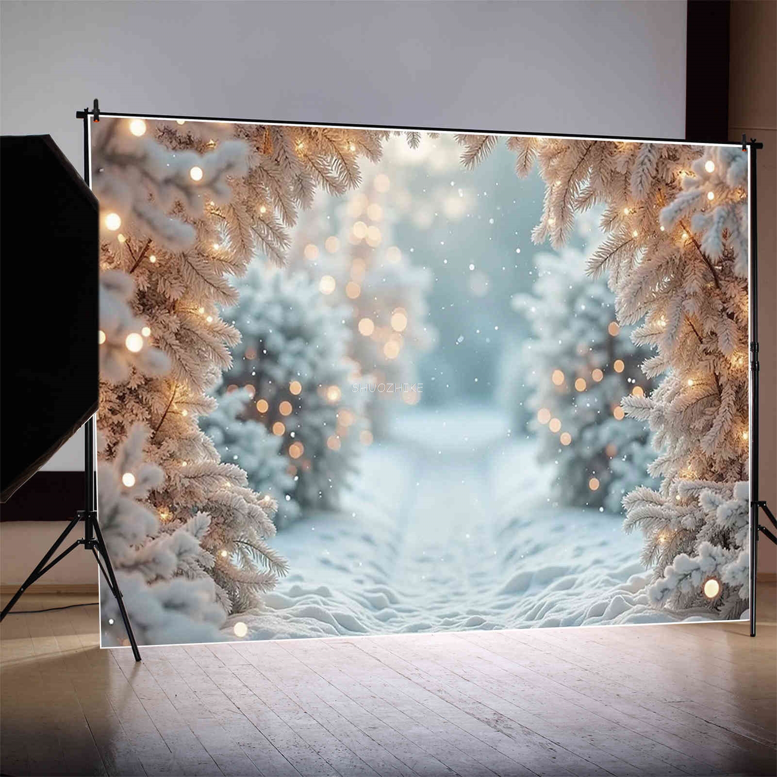 หิมะคริสต์มาสไฟสีขาว Bokeh ฉาก - Photography Lighting White Background บทวิจารณ์และราคา