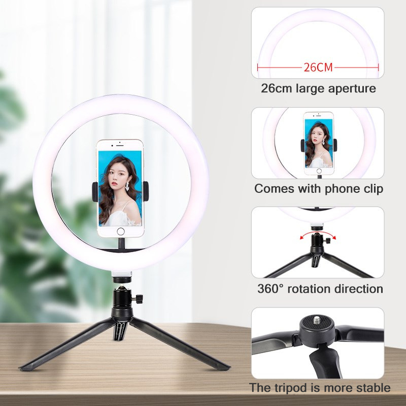 26 ซม.10 นิ้ว LED แหวน Selfie  - Photography Lightning บทวิจารณ์และราคา