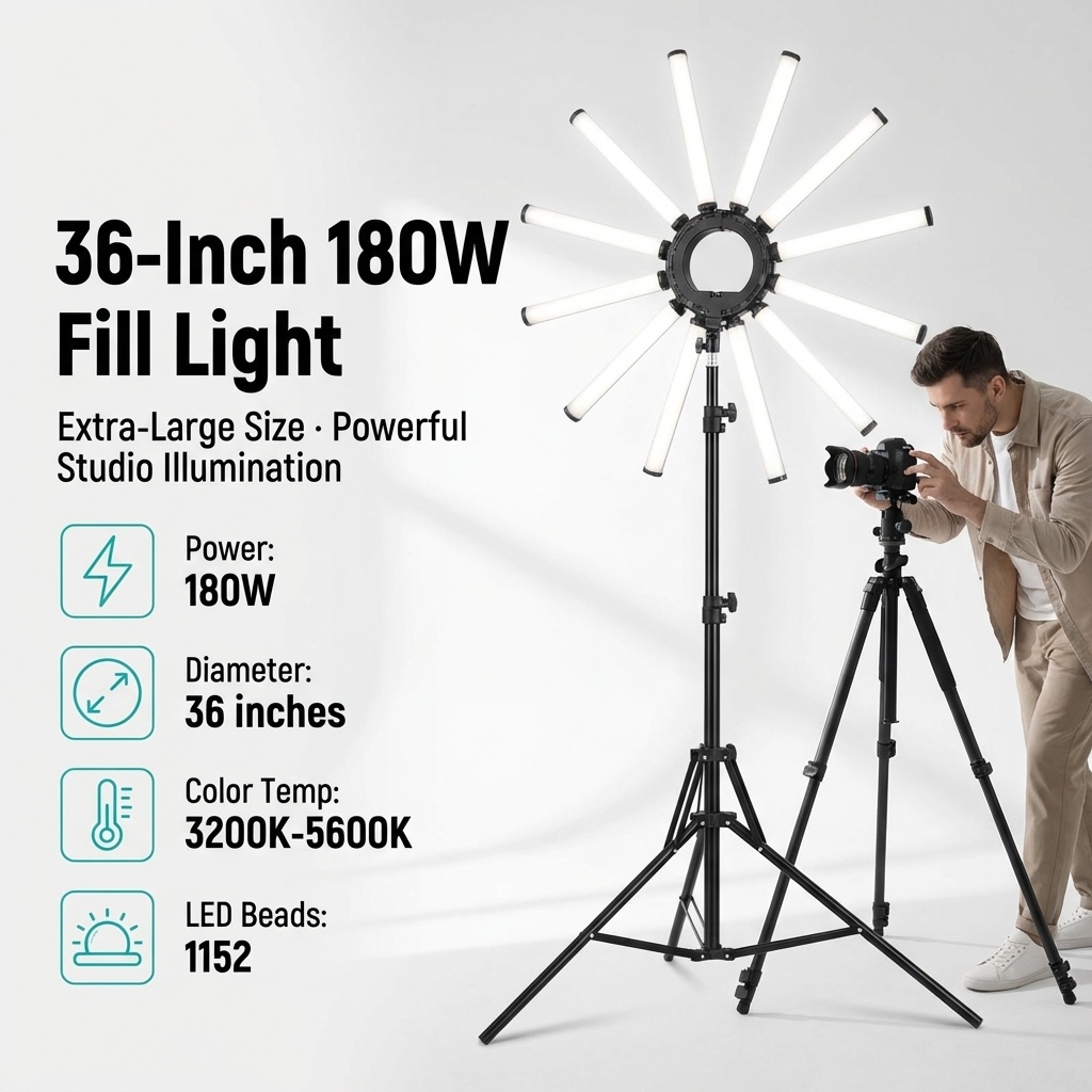 ชุดไฟถ่ายภาพแบบหลายหลอด 12 แขน - Photography Lighting Kits บทวิจารณ์และราคา