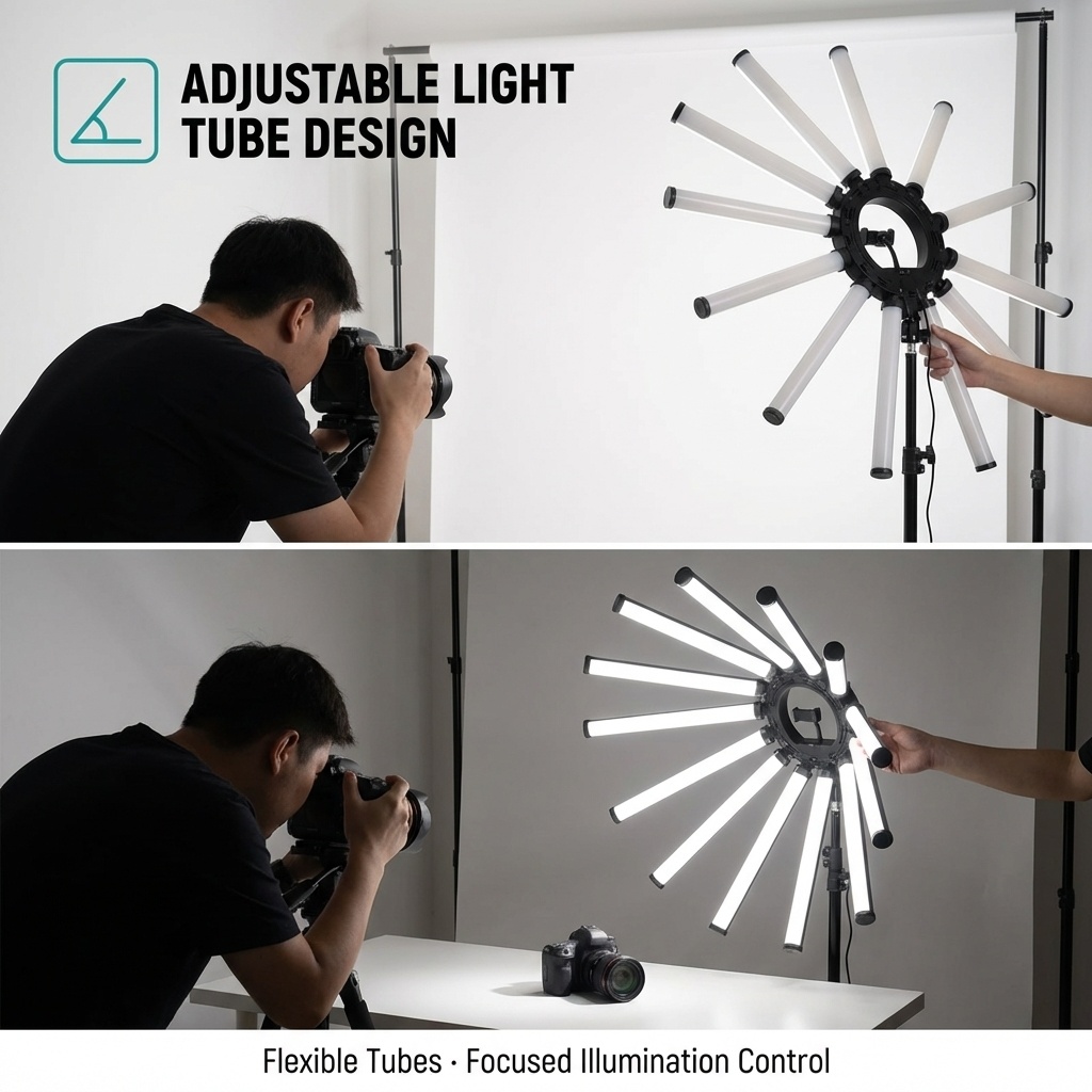 ชุดไฟถ่ายภาพแบบหลายหลอด 12 แขน - Photography Lighting Kits บทวิจารณ์และราคา