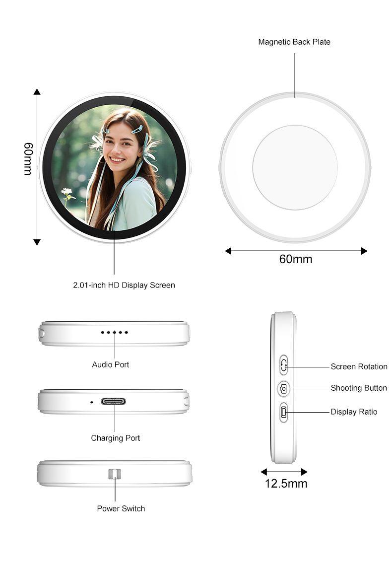 หน้าจอแสดงผลเซลฟี่แบบแม่เหล็กไ - Photography Lighting Set บทวิจารณ์และราคา