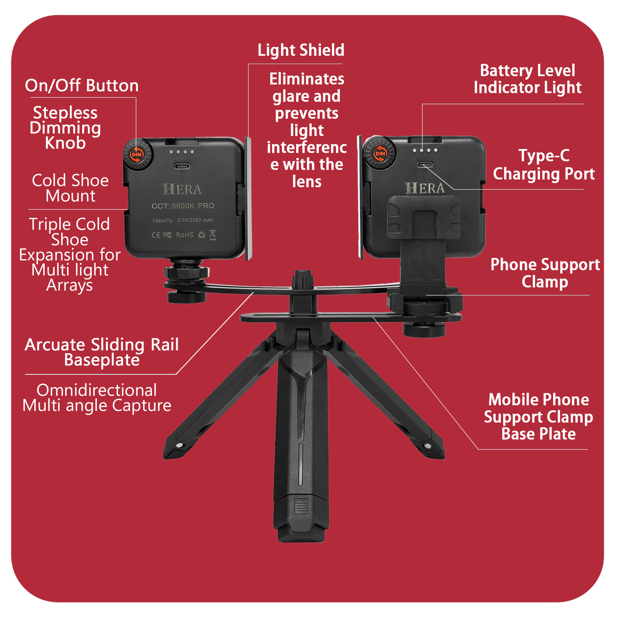 HERA ไฟถ่ายภาพ MK019 ไฟเติมสำห - Photography Lightning บทวิจารณ์และราคา