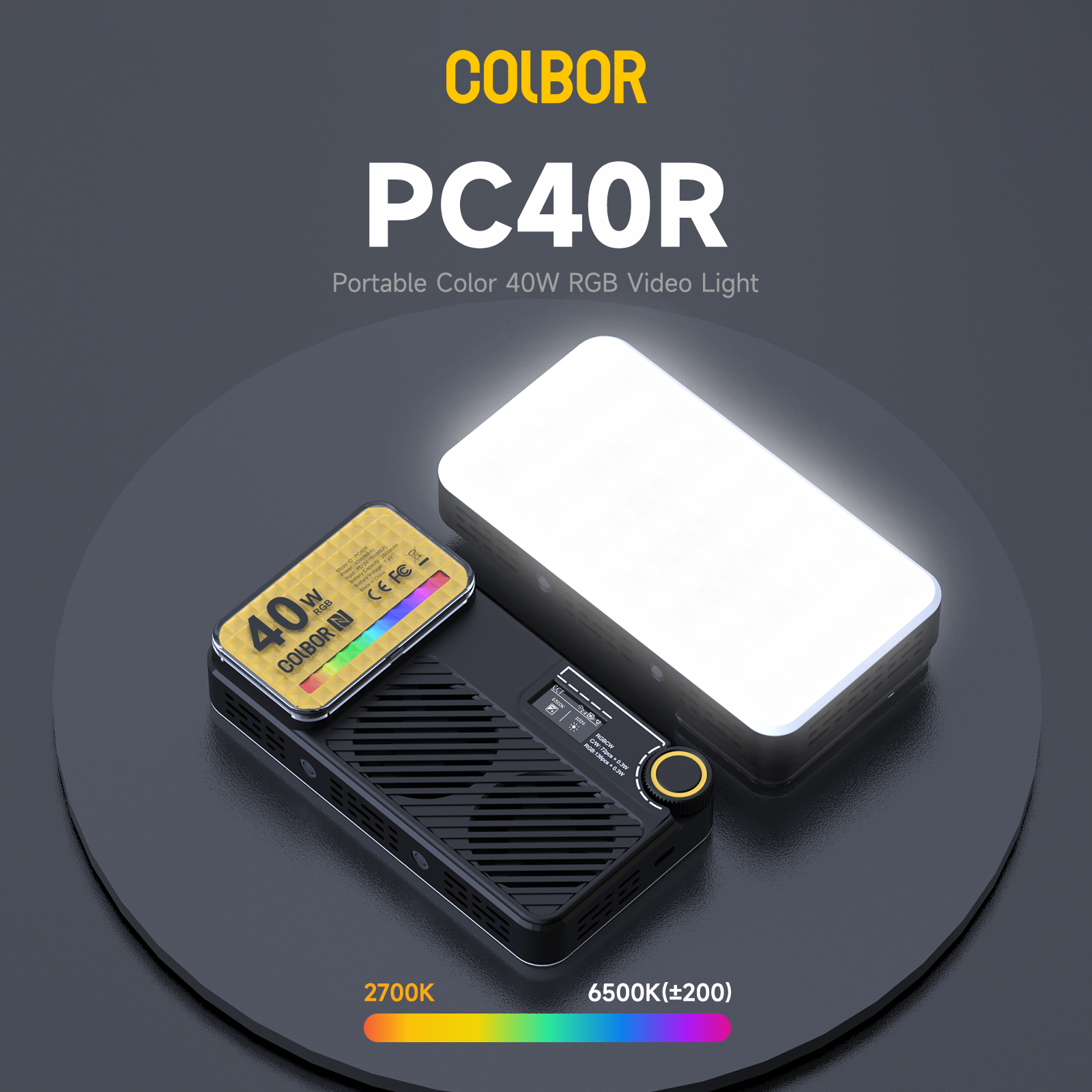 COLBOR PC40R RGB ไฟวิดีโอ LED  - Photography Lighting Material บทวิจารณ์และราคา