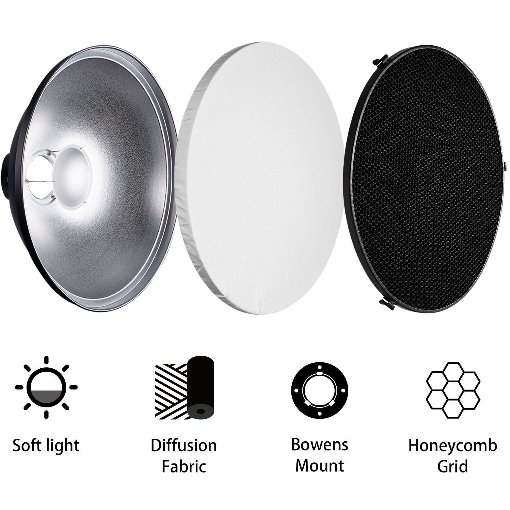 Selens Reflector ความงามจาน 30 - Photography Lighting Grid บทวิจารณ์และราคา