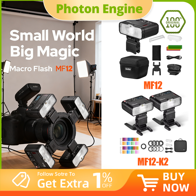 ชุดไฟแฟลชมาโคร Godox MF12-K2 2 - Photography Lighting Kit Godox บทวิจารณ์และราคา