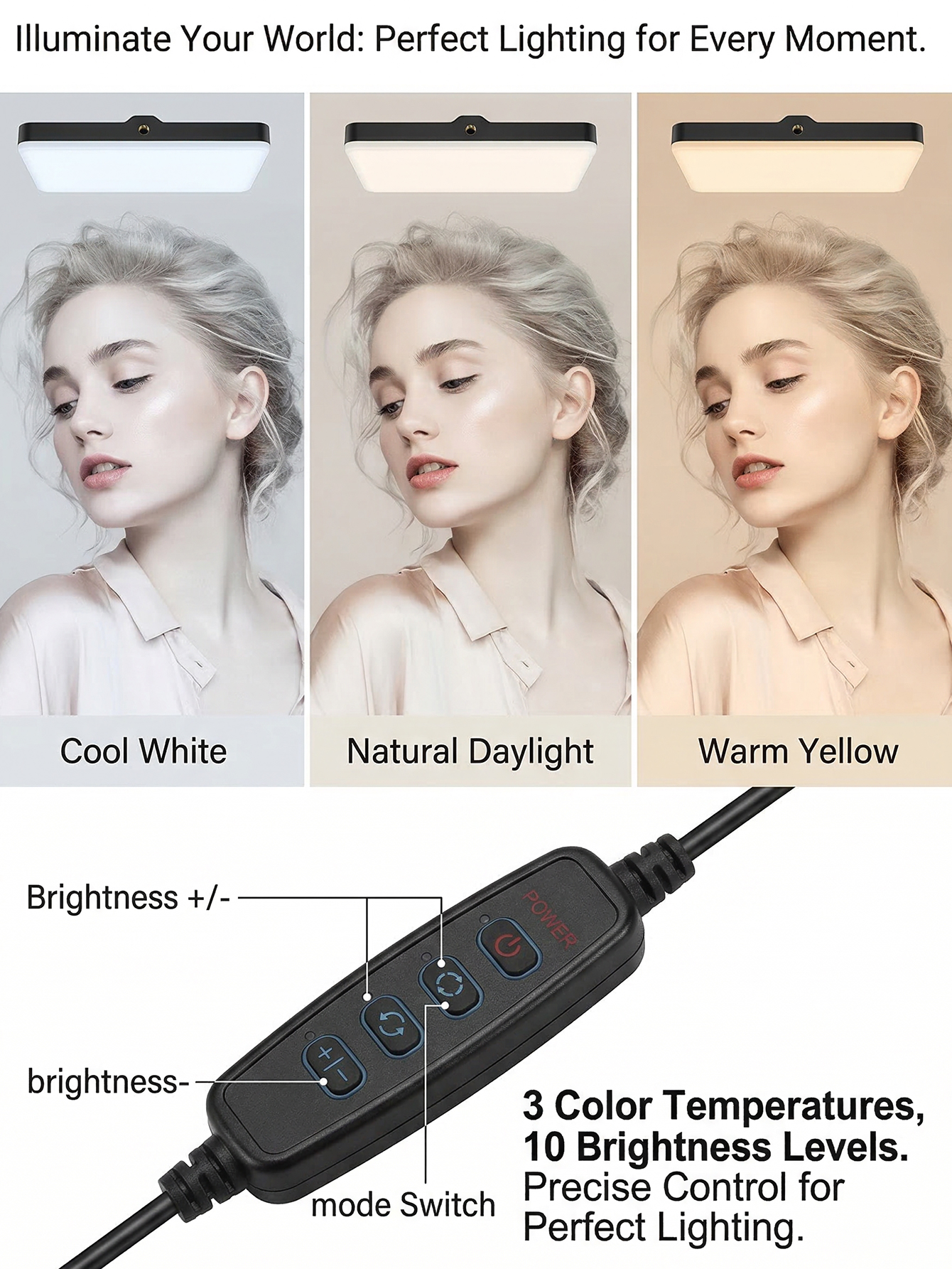 ชุดไฟวงแหวนสำหรับไลฟ์สด: ไฟแผง - Photography Lighting Set บทวิจารณ์และราคา