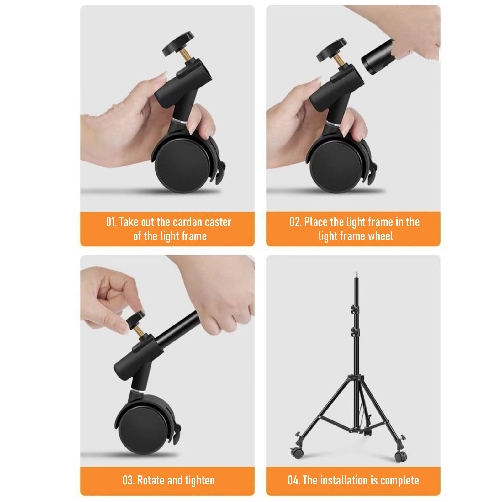 3 ชิ้น/เซ็ต ล้อเลื่อนแบบยืดหยุ - Photography Lighting Set บทวิจารณ์และราคา