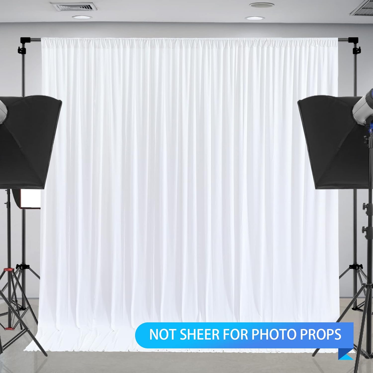 ผ้าม่านฉากหลังสีขาว 2 แผง ขนาด - Photography Lighting Reference บทวิจารณ์และราคา