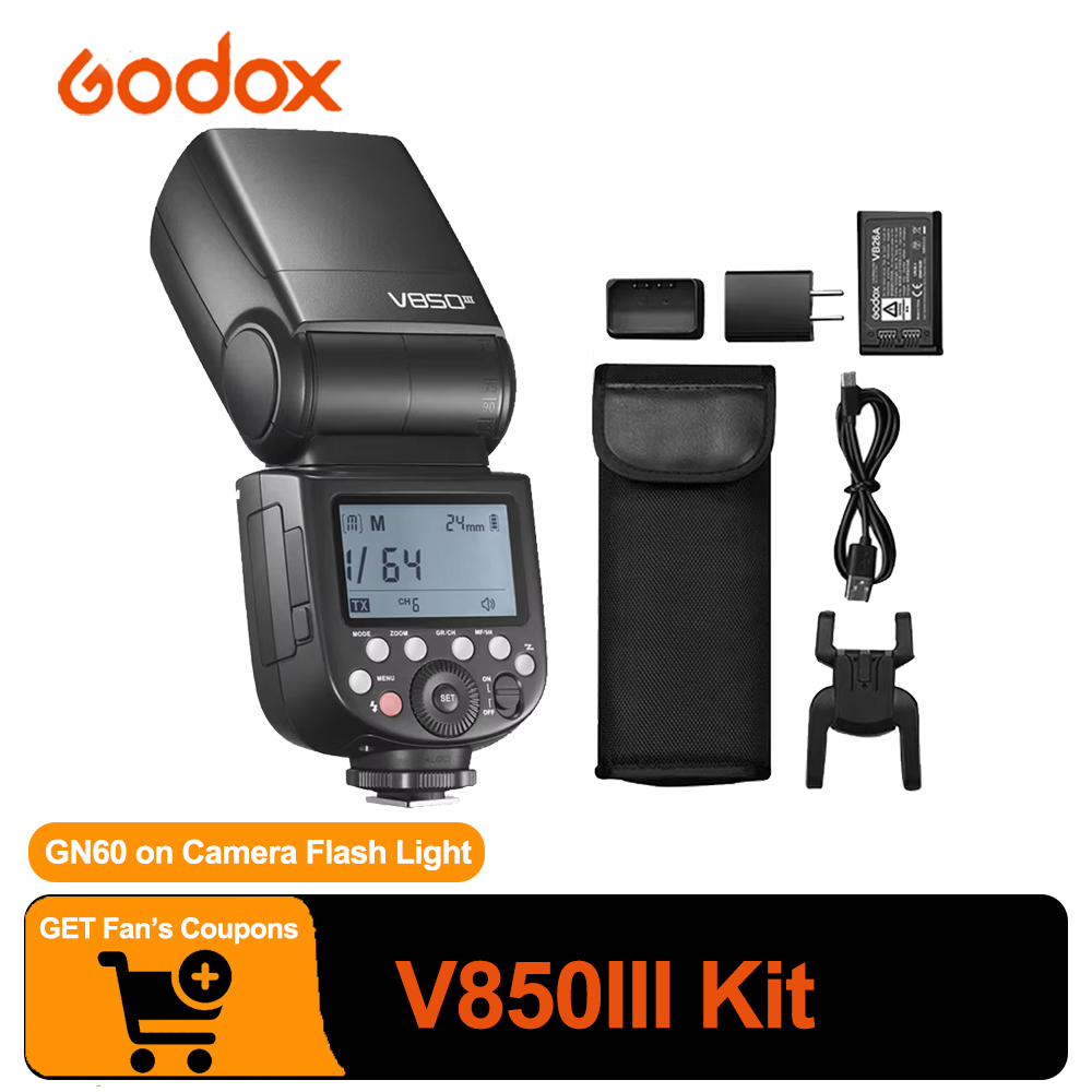 ชุดแฟลช Godox V850III แบตเตอรี - Photography Lighting Kit Godox บทวิจารณ์และราคา